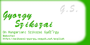 gyorgy szikszai business card